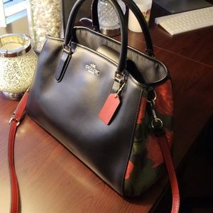 Coach Rose Camo Margot Bag and matching wallet set